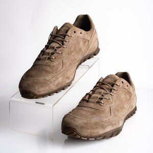 Massimo Dutti Mens Suede Low Top Lace Sneakers Tan Brown EU 42 US 9 2167/450 NWD